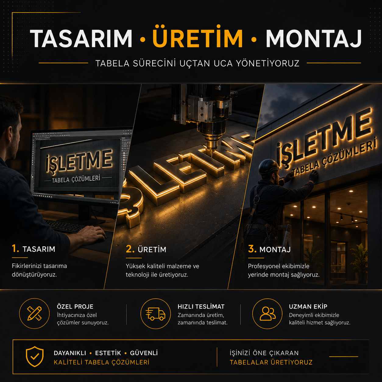 İstanbul'da Arkadan Işıklı Tabela Üretimi